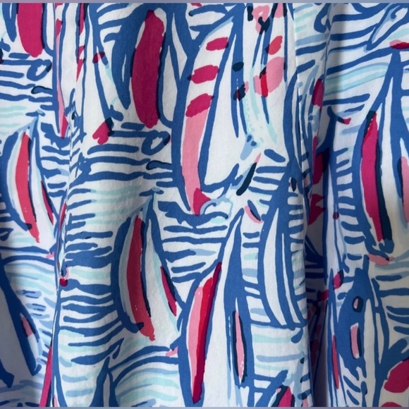 Lilly Pulitzer Ava Skirt, Size 2, Red Right Return print. Sailboats. - Picture 5 of 8